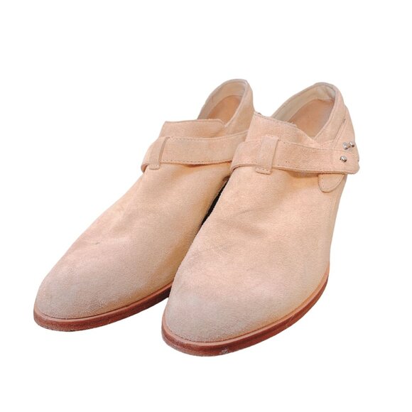 Rag & Bone Tan Suede Ankle Booties With Strap 7 - Picture 1 of 7